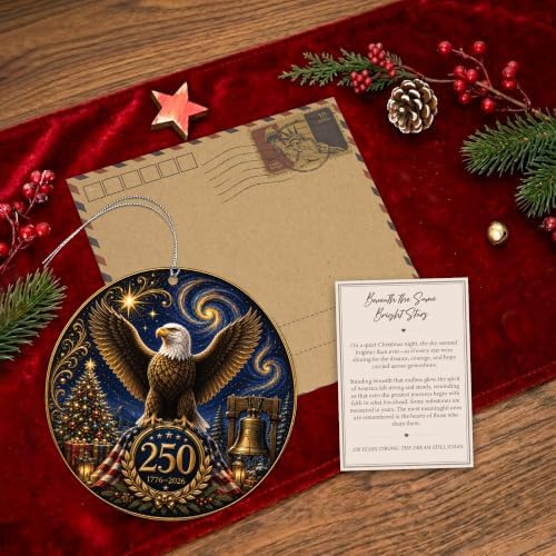 Christmas Decorations - Christmas Ornaments - 250 Anniversary USA Merchandise - Christmas Ornament 2026 – Christmas Decoration for Home, Stocking Stuffers - Gifts for Family Mom Dad Friends Coworker - Image 6