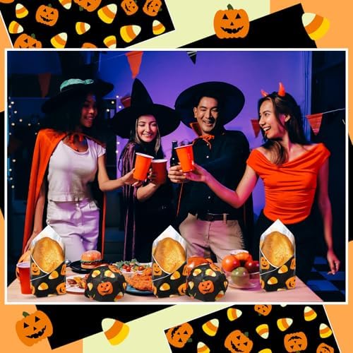 Marspark 100 Sheet Halloween Wax Paper Pumpkin Food Wrapping 11.4 x 11 Inch - Image 5