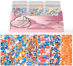 Blue and Orange Party Sprinkles with Stars for Kids Cakes, Cupcakes, 180g by Unknown