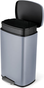 13.2 Gal Kitchen Trash Can, 50L Recycling or Garbage Bin, Brushed Stainless by ComfyCorner