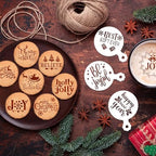 JULBEAR 36Pcs Christmas Stencils Reusable Cookie Cake Coffee Baking Molds - Image 5