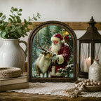 Santa Reindeer Arched Table Sign, Christmas Farmhouse Shelf Decor - Image 7