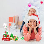 LOKIPA 200 Pcs Christmas Cellophane Treat Bags, Xmas Clear Cello Gift Bags Candy Goodies Bags with Twist Ties for Christmas Party Supplies - Image 4