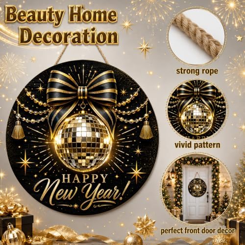 New Years Decorations 2027 - Happy New Year Sign for Front Door - Image 3