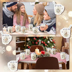 Didaey 6 Pcs Christmas Coffee Mugs Cups 11 oz Christmas Stainless Steel Tumbler Vacuum Insulated Coffee Cups with Handle Lid Straw Wine Mug for Winter Xmas Gift Holiday Party Supplies(Neutral) - Image 4