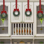 Retrowavy 12 Pcs Small Christmas Kitchen Cabinet Wreaths with Ribbon - Image 5