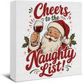 Funny Christmas Decorations Indoor, Santa Claus Wooden Sign Wine Decor by EUDOSI