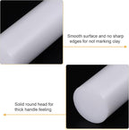 HARFINGTON Acrylic Clay Roller 8 Inch x 1 Inch Solid Non-Stick Plastic Round - Image 4