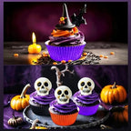 SANNIX 450Pcs Halloween Foil Cupcake Liners Muffin Liners Baking Cups - Image 3