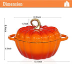 Pumpkin Enameled Cast Iron Dutch Oven - Image 3