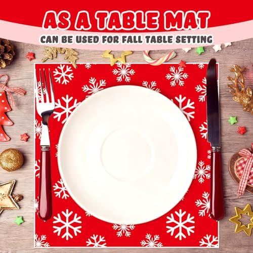 Marspark 100 Sheet Christmas Snowflake Wax Paper for Food 12 x 12 Inch - Image 4