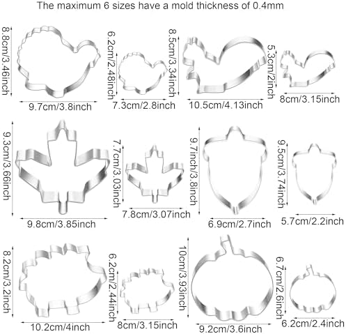 MrCookie Large Autumn/Fall Cookie Cutters,Thickened Stainless Steel - Image 3