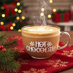 Sliner 6 Pcs Christmas Glass Coffee Mugs 16 oz Footed Irish Style Glasses - Image 2