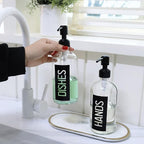 JASAI 2Pack 18OZ Glass Soap Dispenser, Kitchen Dispenser - Image 6