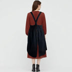 Uaussi Cotton Linen Apron Cross Back Work Apron - Image 5