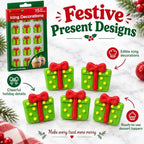 Oasis Supply Christmas Presents Edible Icing Decorations – 15 Count – Green Gift Box Cake & Cupcake Toppers for Cookies, Cakes, Cupcakes & Holiday Desserts - Image 3