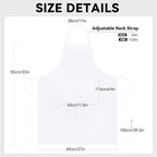 2 Packs White Apron, Adjustable Cooking Aprons, Waterdrop Resistant Kitchen - Image 4