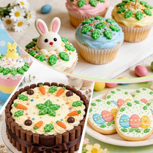 Green Leaf Sprinkles for Cake Decorating, 150g/5.29oz, Edible Green Sugar Sprinkles, Flower Cake Decorations, Edible Leaves for Cake, Cupcake Cookies Topper, Baking Party Spring Supplies - Image 3