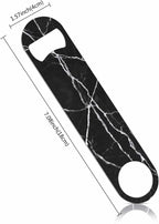 Black Marble Stainless Steel Bottle Opener Dark Texture - Image 2