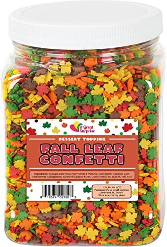 Fall Sprinkles - 1.2 Pounds - Fall Leaf Shaped Sprinkles for Baking - Image 3