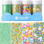 Sweets Indeed Sprinkles, 4 Pack, Edible Sprinkle Mix, Perfect for Cake Decorations, Baking, Ice Cream, Cookies, Cupcake Topper (Spring) by SweetsIndeed