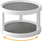 Lazy Susan Organizer, 2 Tier Non Skid Spice Rack Turntable, 360 Degree Rotating by Kozloskyi