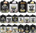 Jingmore 12 Pcs Christmas Highland Cattle Pot Holders with Pocket Gift Bulk by Jingmore