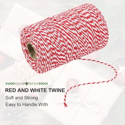 Tenn Well 656ft Red White Cotton Bakers Twine for Baking Crafts - Image 2