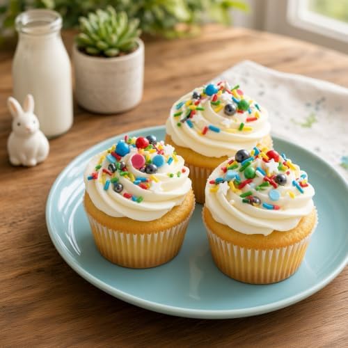 Blue & Red & Green & Yellow Sprinkles Mix Size Pearls Comic Book Themed Cake Decorations Cupcake Toppers Perfect for Wedding Party Valentine Christmas Supplies 4.58OZ - Image 5