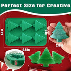 Christmas Tree Silicone Molds 2PCS for Soap Chocolate Candy Cake Cocoa Bomb Bath Bomb Ice Candle Food, 3D Xmas Themed Treat Baking & Freezing Tray BPA Free Food Grade Holiday Moulds - Image 4