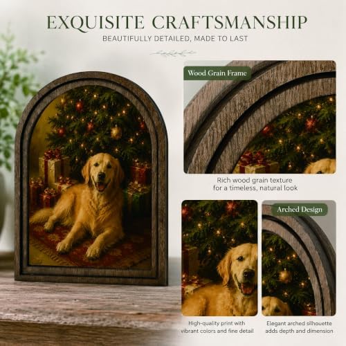 Golden Retriever Christmas Arched Table Sign, Dog Lover Holiday Decor - Image 4