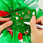 CCINEE Giant Christmas Gift Bags,Green Christmas Sacks for Jumbo Gift Package(36"x44") with Tag Card and Wrapping Tie - Image 5