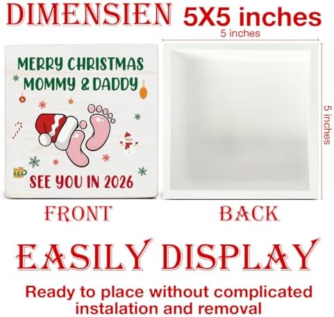 Christmas Decor, Merry Christmas Mommy and Daddy See You in 2026 - Image 2