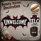 Halloween Decorations - Funny Gothic Bat Wooden Sign for Front Door - Image 4