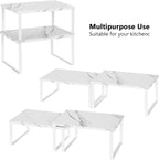 NEX Kitchen Counter Shelf, Stackable Cabinet Shelf Organizers Expandable - Image 4