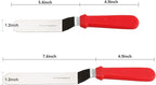 Angled Icing Spatula, Stainless Steel Offset Spatula, Cake Spatula Set of 2 Red - Image 2