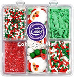Christmas Sprinkles for Cookies, Holiday Red and Green Sprinkles Assortment 5 oz, Edible Jimmies Nonpareils and Sanding Sugar Pearls for Cake Decorating, Christmas Cookies, Baking, Cupcakes, Desserts by Kercky