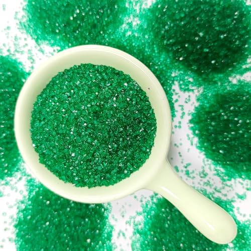 Edible Green Sanding Sugar Sprinkles 142g/ 5.01oz Sugar Crystals for cake decorating Candy Baking Decorations Ice Cream Toppings and Cookie Decorating for Valentines Halloween Christmas - Image 4