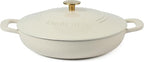 Martha Stewart Gatwick 3.5-Quart Enameled Cast Iron Dutch Oven Braiser – Linen by MarthaStewart