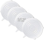 LELE LIFE 4 Pack Same Size Silicone Stretch Lids, Thicker Reusable Sturdy by LELE+LIFE