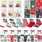 Meanplan 6 Set Christmas Mugs Gift Bulk, Fuzzy Socks Cards Bags, Classic by Meanplan