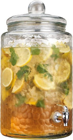 MosJos 3 Gallon Classic Hammered Glass Ice Cold Beverage Drink Dispenser - by MosJos