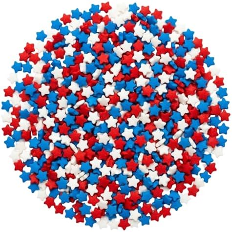 Sprinkles | Colored Sugar | Patriotic Sprinkles | Red white and blue sprinkle | Cocktail sugar | Cupcake sprinkle | Cake sprinkles | Manvscakes | 3 ounces by Manvscakes