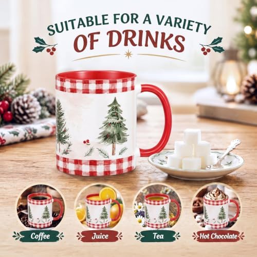 6 Pcs Christmas Tree Gift Mug 11oz for Women Mom - Image 5