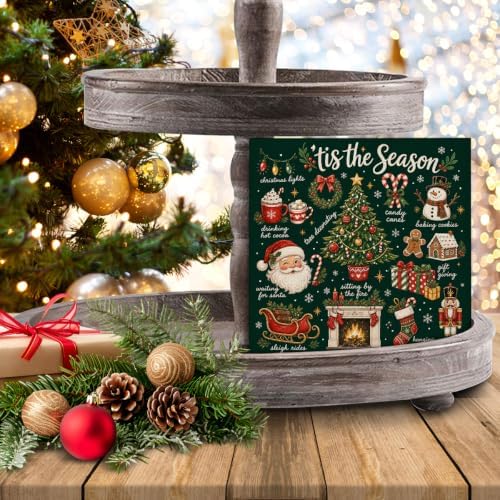 Tis the Season Christmas Decor, Winter Holiday Wooden Sign Decorations - Image 7