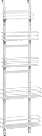 Adjustable 5-Tier Over the Door Pantry Organizer, Spice Rack, Narrow Hanging - Image 8