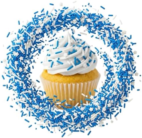 Manvscakes Sprinkles- Edible Cake and Cupcake Sprinkles with Assorted Shapes and Sizes for Parties, Metallic Sprinkle Mix for Cookies, Ice Cream, Cake and Cupcake Decorating by Manvscakes