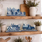 3Pcs Christmas Table Decorations, Blue Christmas Decor Indoor - Image 7