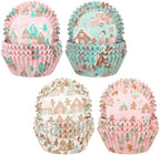 Yungyan 400 Pcs Gingerbread Cupcake Liners, Christmas Baking Supply, Pastel by Yungyan