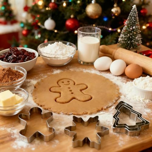 Christmas Cookie Cutters Set,18 Pieces, 6 Shapes - Image 3